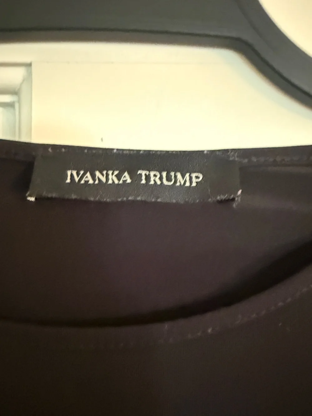 Ivanka Trump Black Lace-Shoulder Long Sleeve Top - Picture 2 of 3